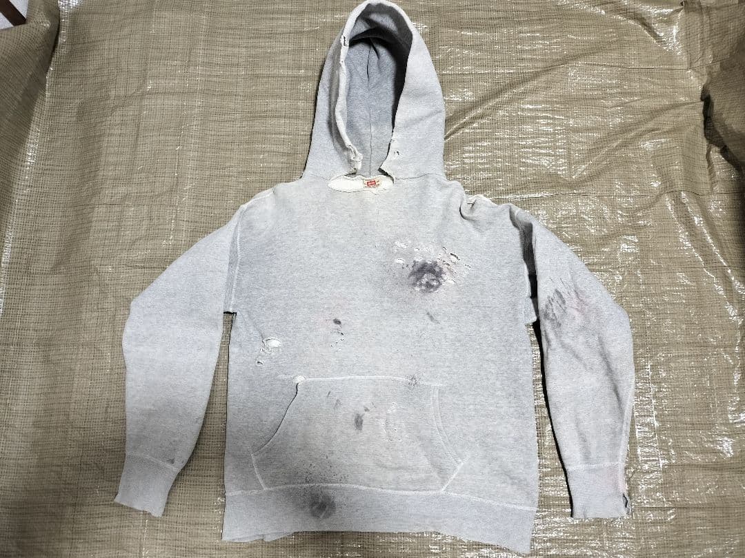 HANES ヴィンテージ ダメージ パーカー 50〜60's 60s HANES WIND SHIELD 無地 コットン スウェットパーカー ボロ