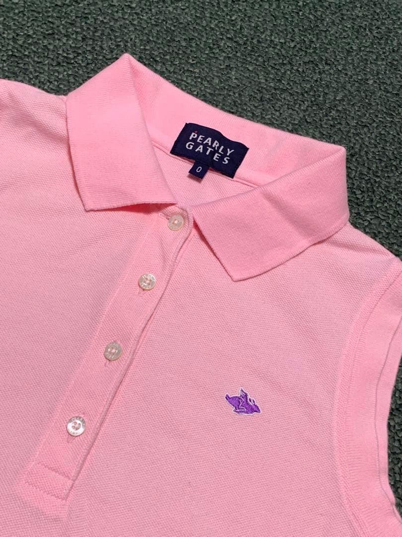 パーリーゲイツ ゴルフ ポロシャツ ノースリーブ レディース S ピンク