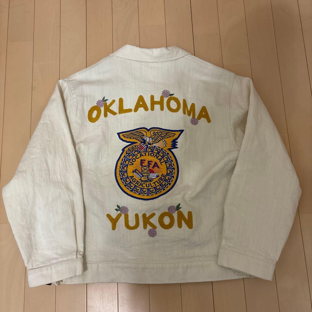 マ*い様 FFAジャケット　 オクラホマ　ホワイト　白 希少　ffa THRIFTY LOOK スリフティルック】 FFA JACKET/ファーマーズジャケット