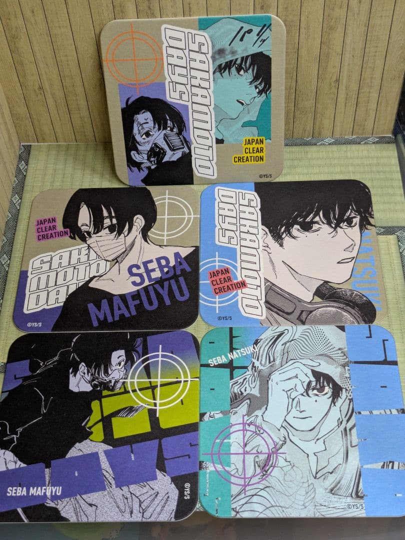 SAKAMOTO DAYS アートコースター第1弾 勢羽夏生＆真冬兄弟 計5枚