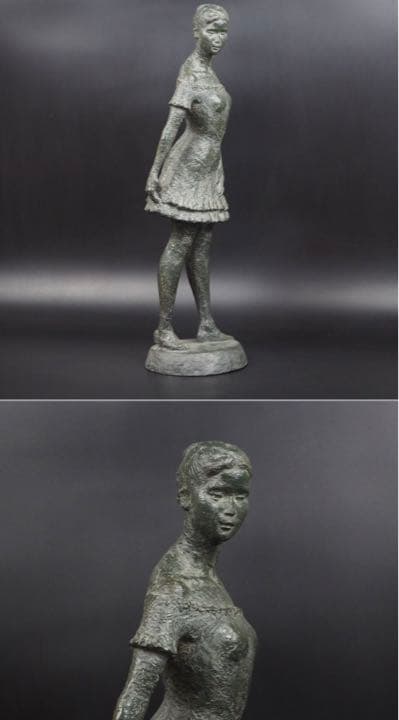 送料無料　『KEN、94』在銘　少女立像　高61ｃｍ