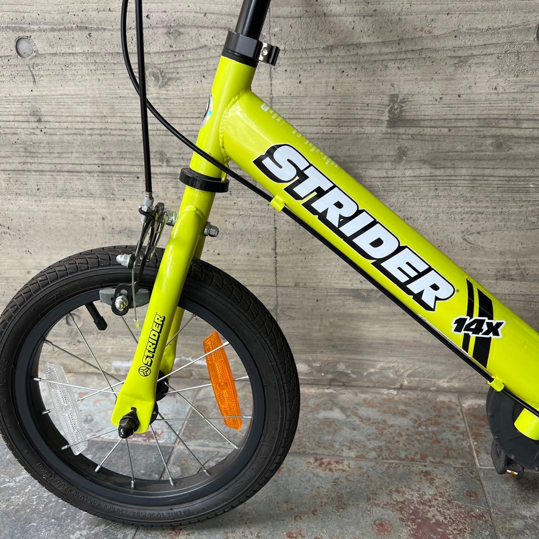 ※rie7030【直接取引限定STRIDER 14xキッズバイク イエロー
