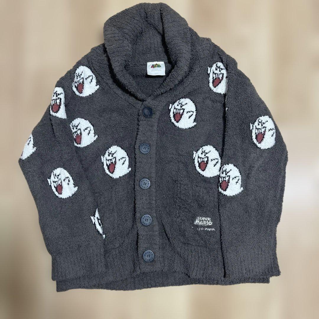 ジェラートピケ マリオ テレサ カーディガン ルームウェア ジェラートピケ×スーパーマリオ ジャガードカウチン（テレサ