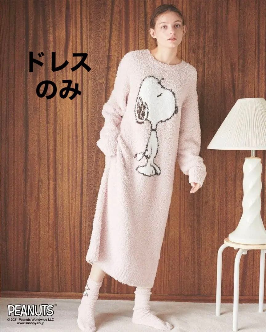 新品 ジェラートピケ 【SNOOPY】ジェラートジャガードドレス