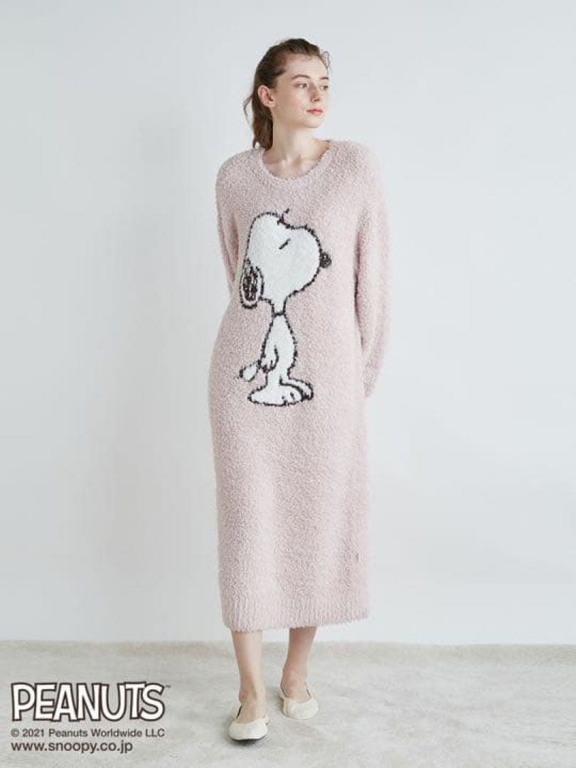 新品 ジェラートピケ 【SNOOPY】ジェラートジャガードドレス