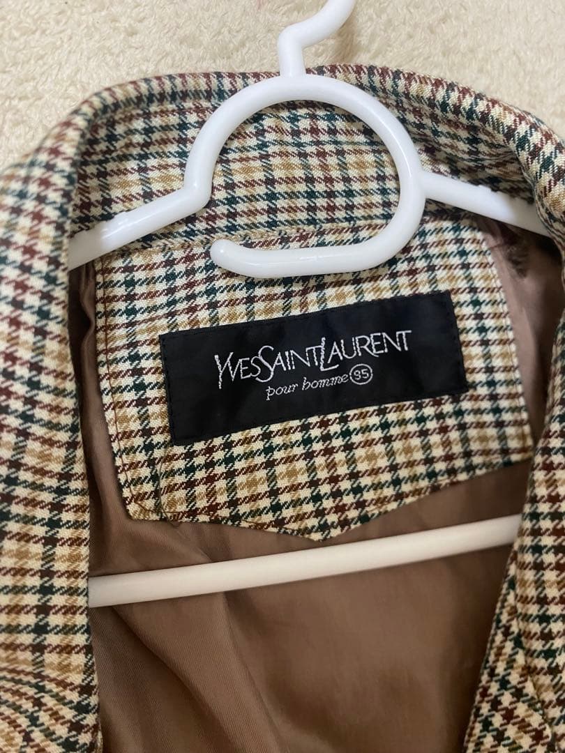 Yves Saint Laurent チェック柄ブルゾン ユニセックス - メルカリ