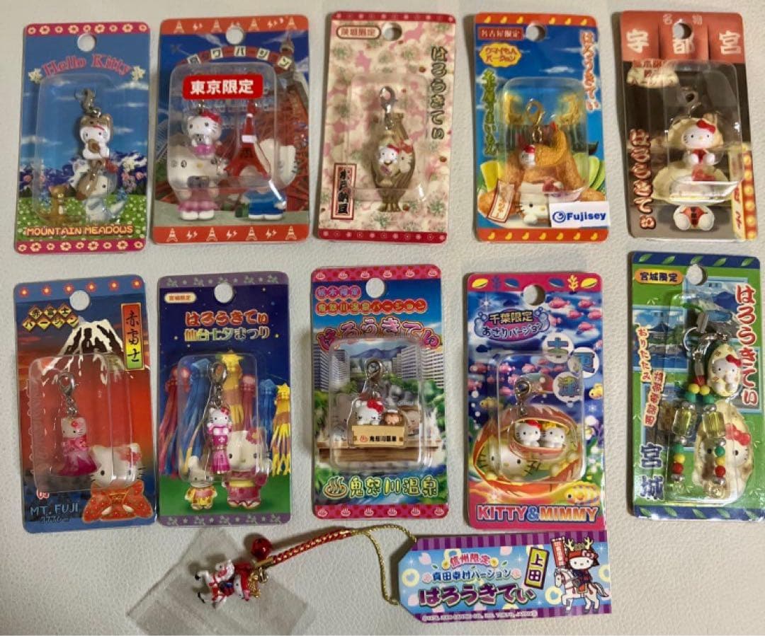 ご当地　ハローキティ　チャームストラップ　ファスナーマスコットまとめ売り　値付け