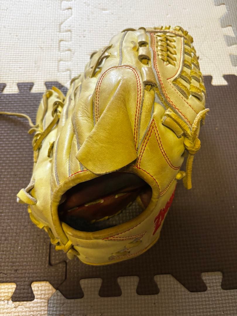 Zeros 硬式グローブ イエロー プロステイタス 【店舗オリジナル】ゼット 硬式用 オーダーグローブ 外