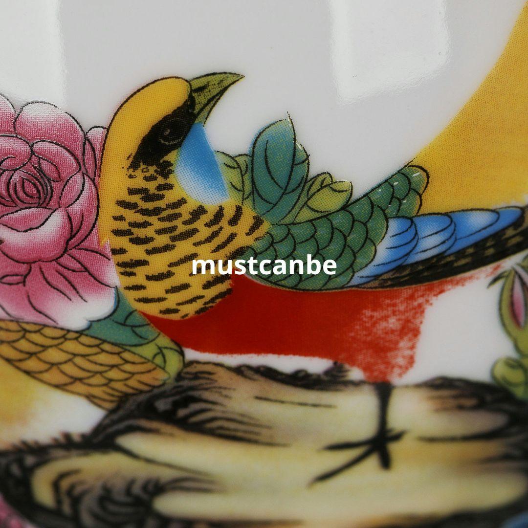 花鳥紋玉壺春瓶 花瓶 景徳鎮 陶磁器 装飾品 現代工芸品 美術品 置物