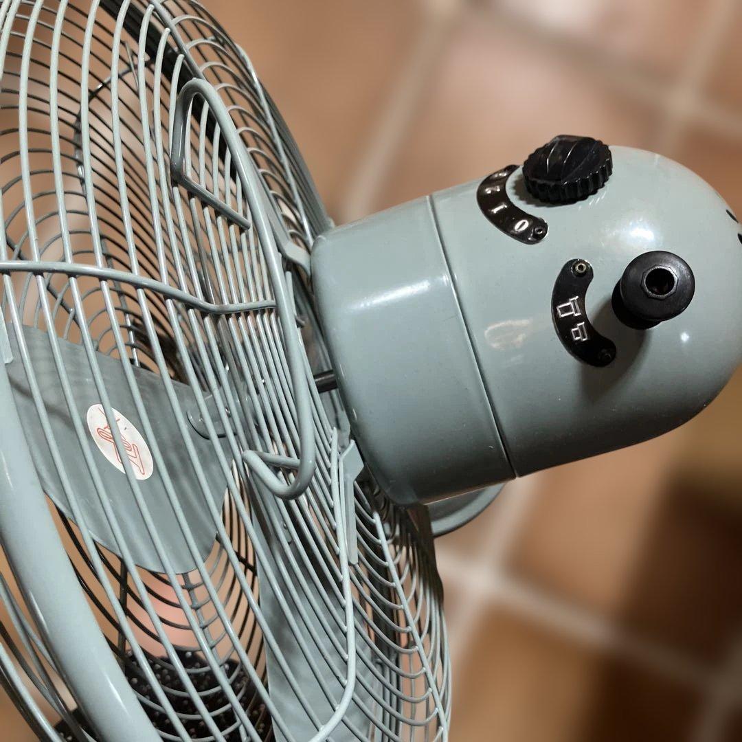 HERMOSA❤️レトロフロアファン 扇風機 アンティークブルー