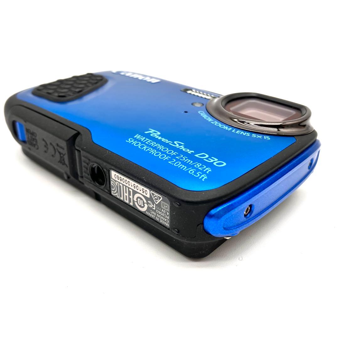 Canon PowerShot D30 ブルー 防水カメラ - メルカリ