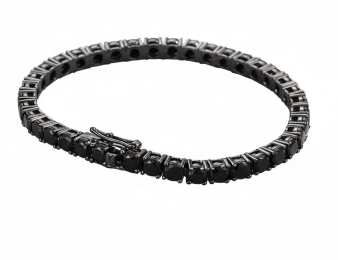 希少カラー】ブラックモアサナイト テニスブレスレット - メルカリ