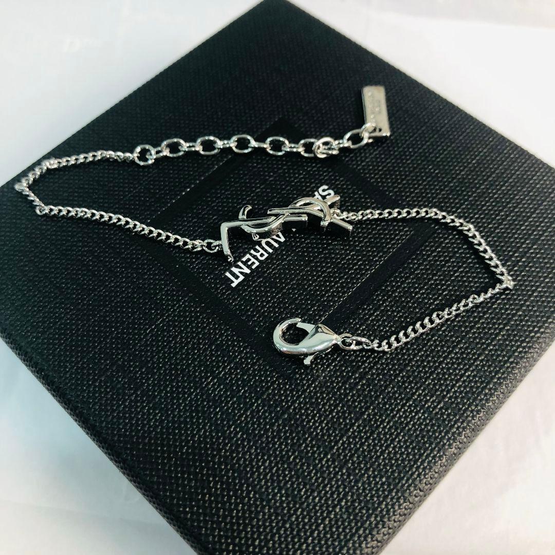 SAINT LAURENT YSLロゴ チェーンブレスレット シルバー系 - メルカリ