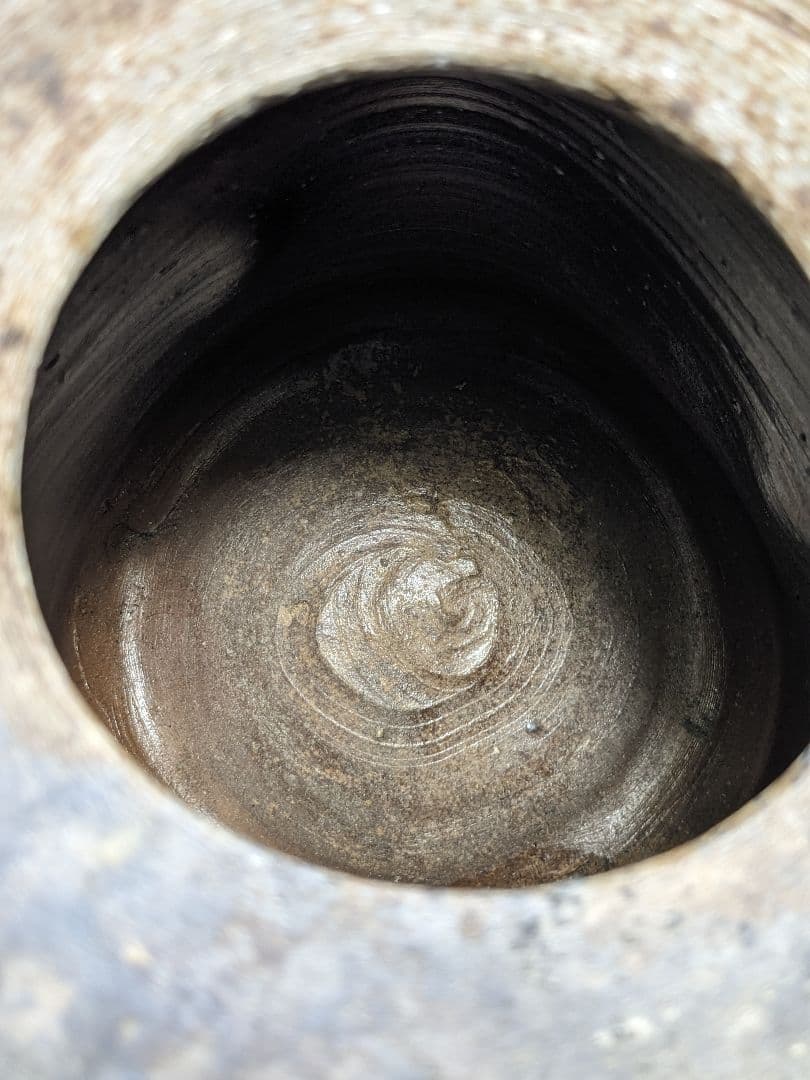 竹子窯 西川政彦 備前焼 窯変旅枕三角花入 花器 花瓶 フラワーベース 置物