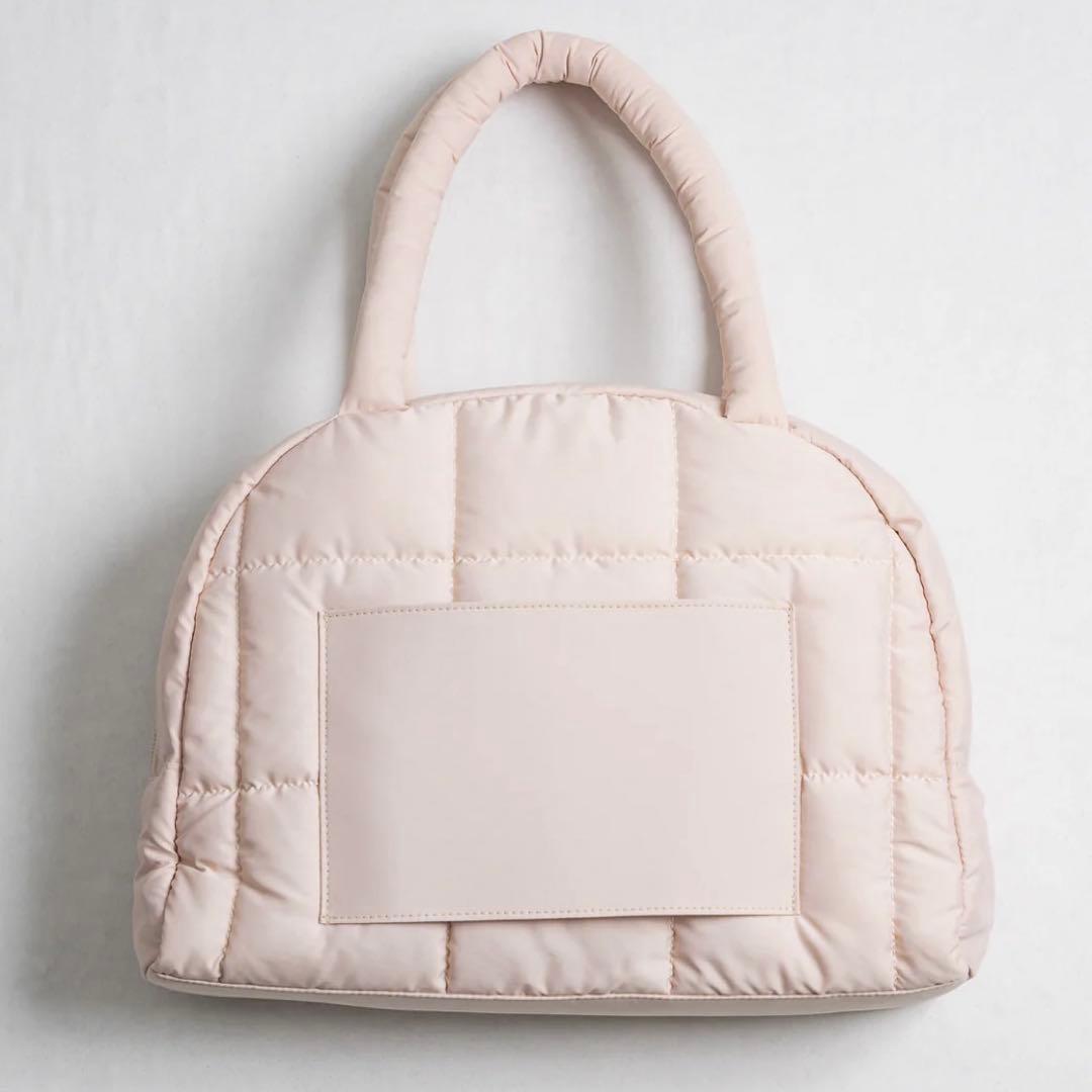 pium ピウム ボリュームリボンキャリーオンボストンバッグ ピンク