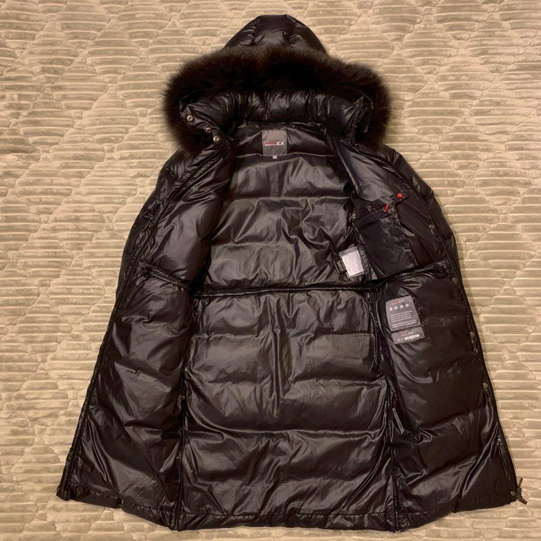 美品 デュベティカ デネブ ブラック ダウンジャケット フォックス