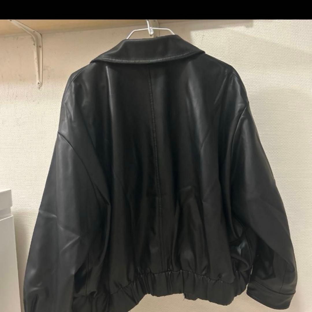 ZARA ブラック レザージャケット ショート丈 - メルカリ