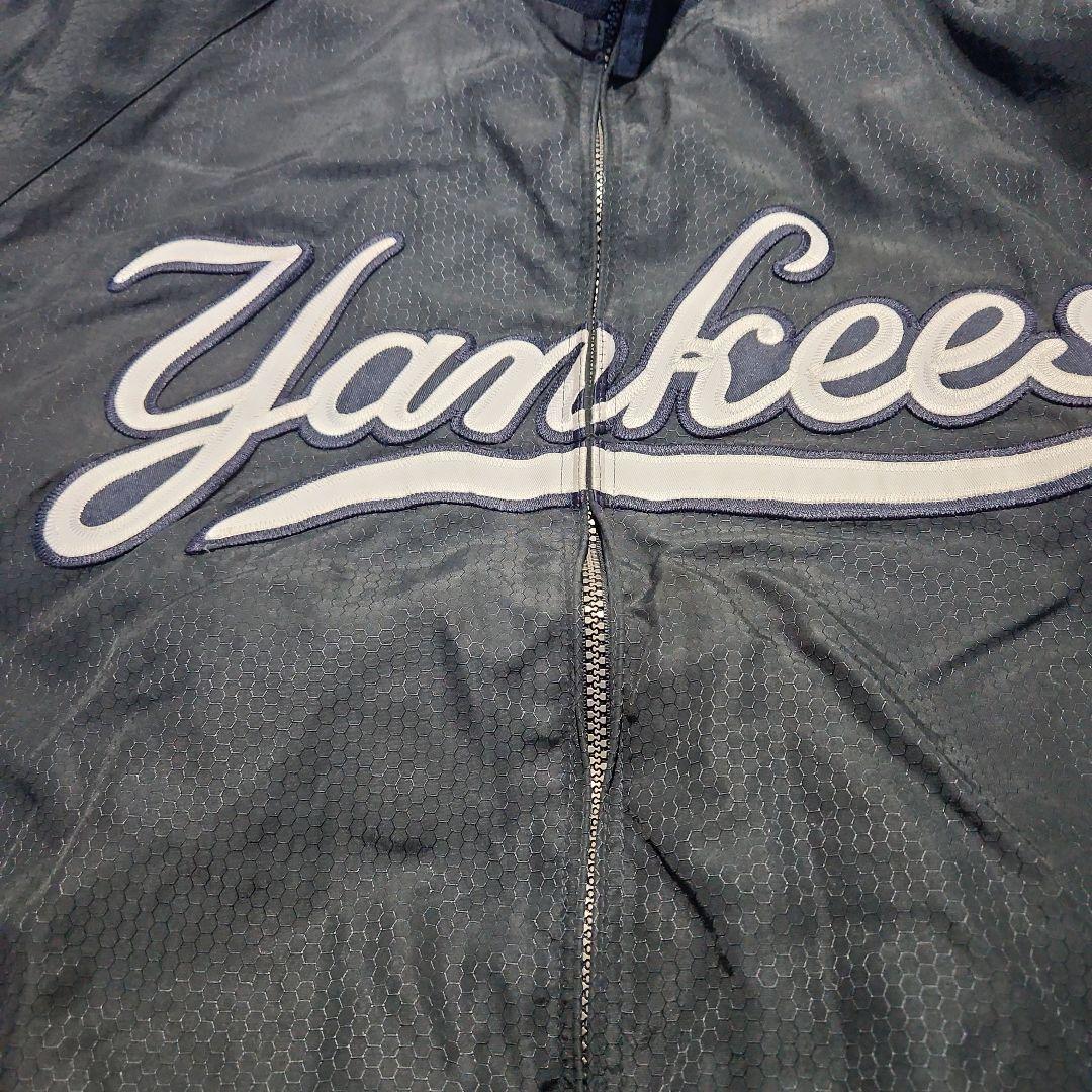 ヤンキース マジェスティック 90s 刺繍スタジャン XL ブラックネイビー