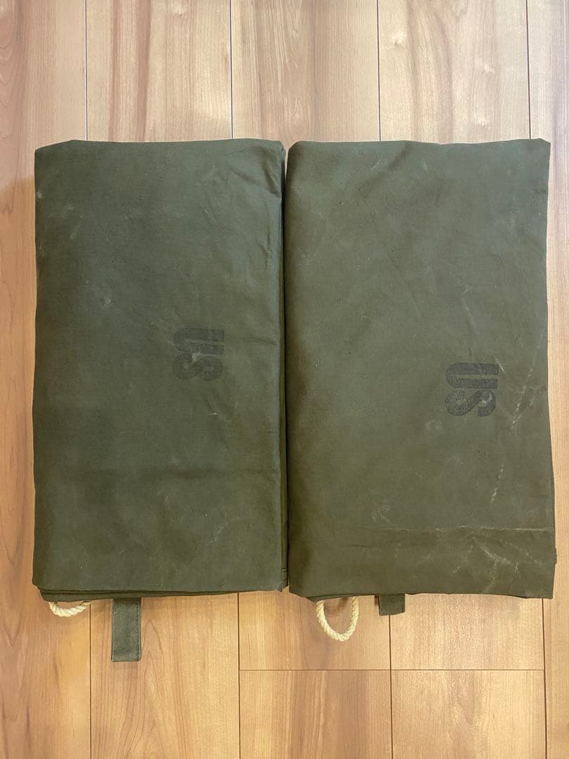 軍幕　米軍　USパップテント シェルターハーフ　89年会計　幕2枚　状態◎ 軍幕❗️アメリカ軍 Shelter Half パップテント2枚セット