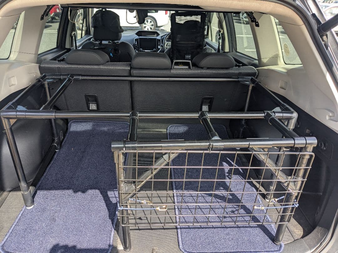 SUV車用車中泊対応イレクターパイプテーブルフレームのみ （SK