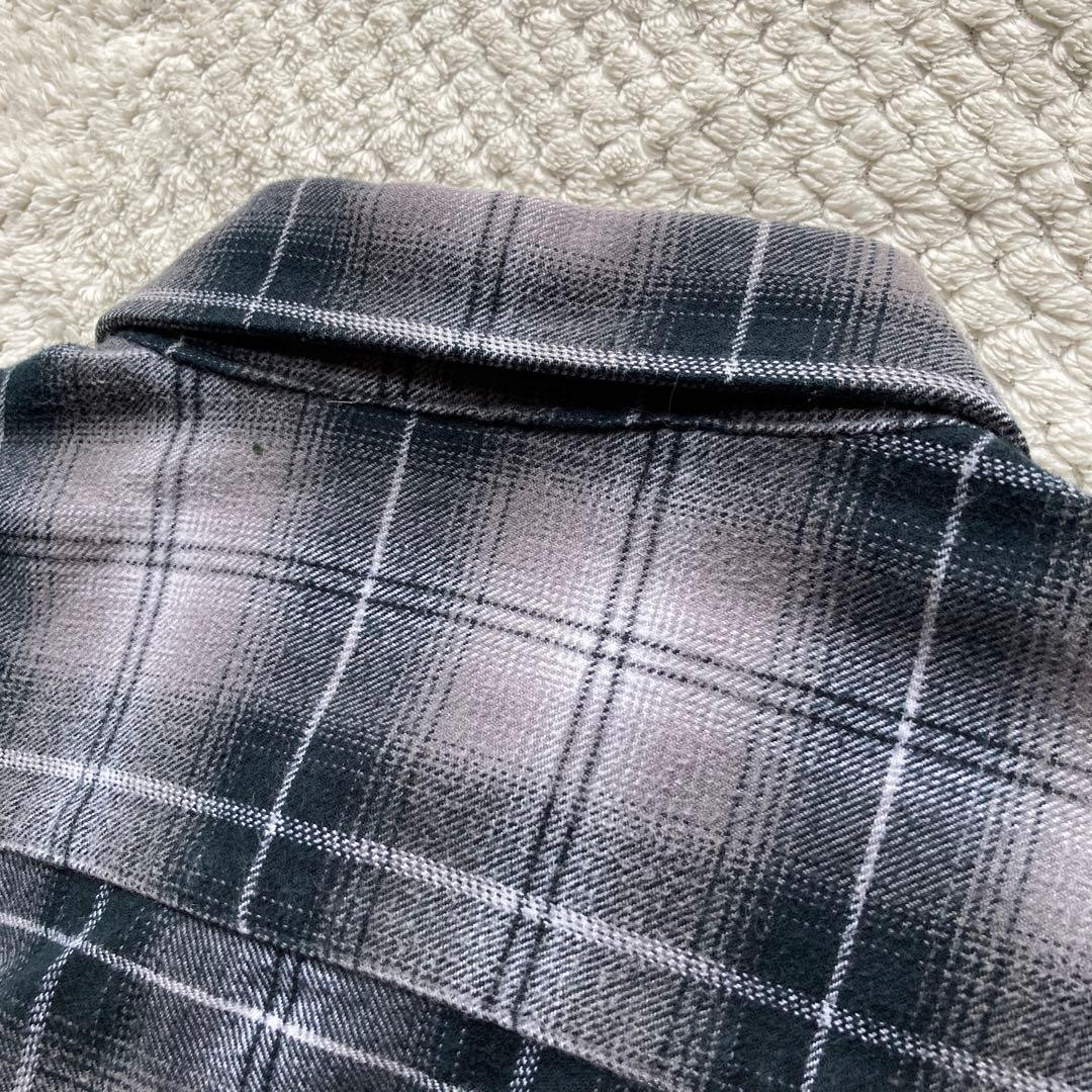 90s オンブレ ネルシャツ 白 黒 50s 60s レーヨン ファイブブラザー