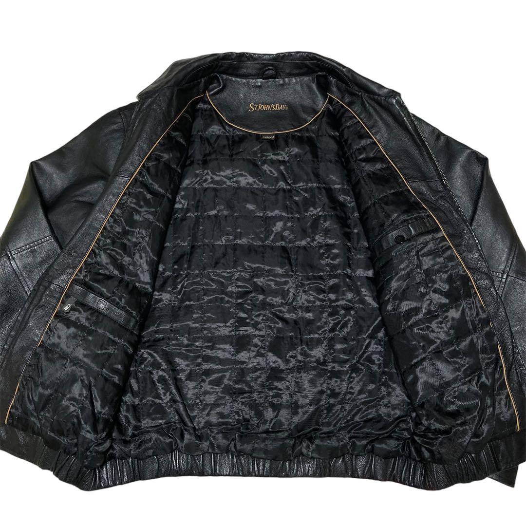 ST.John's bay セントジョンズベイ レザージャケット M ブラック
