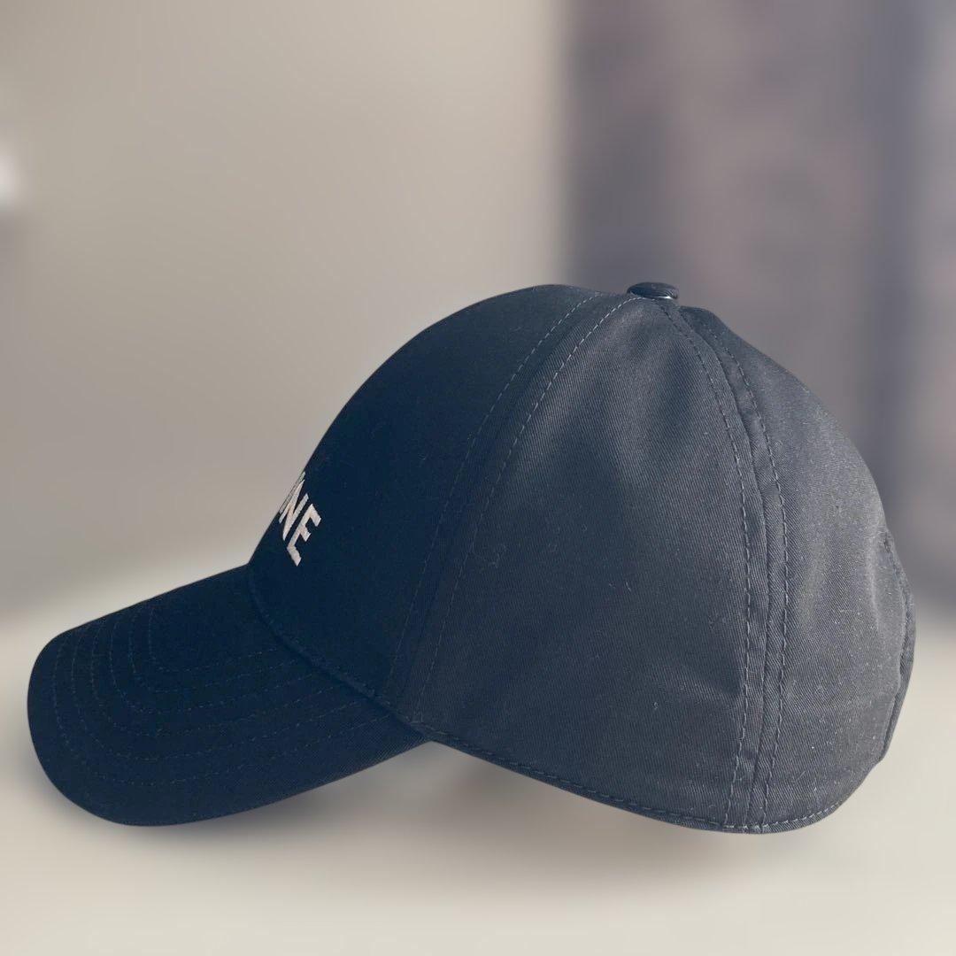 CELINE セリーヌ ベースボールキャップ ドリルコットン M セリーヌロゴ