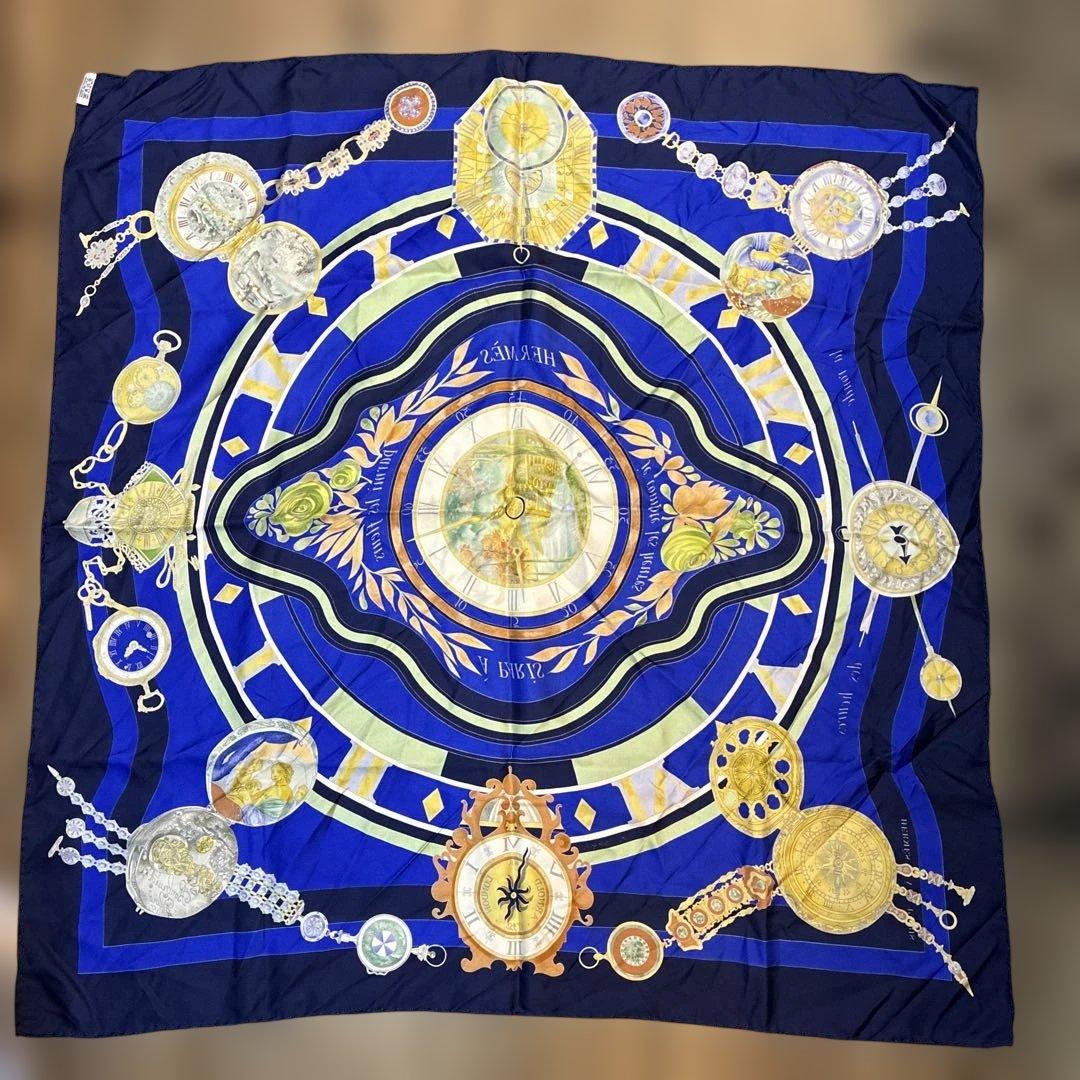 HERMES カレ90『時の輪舞』 89×89㎝ - メルカリ