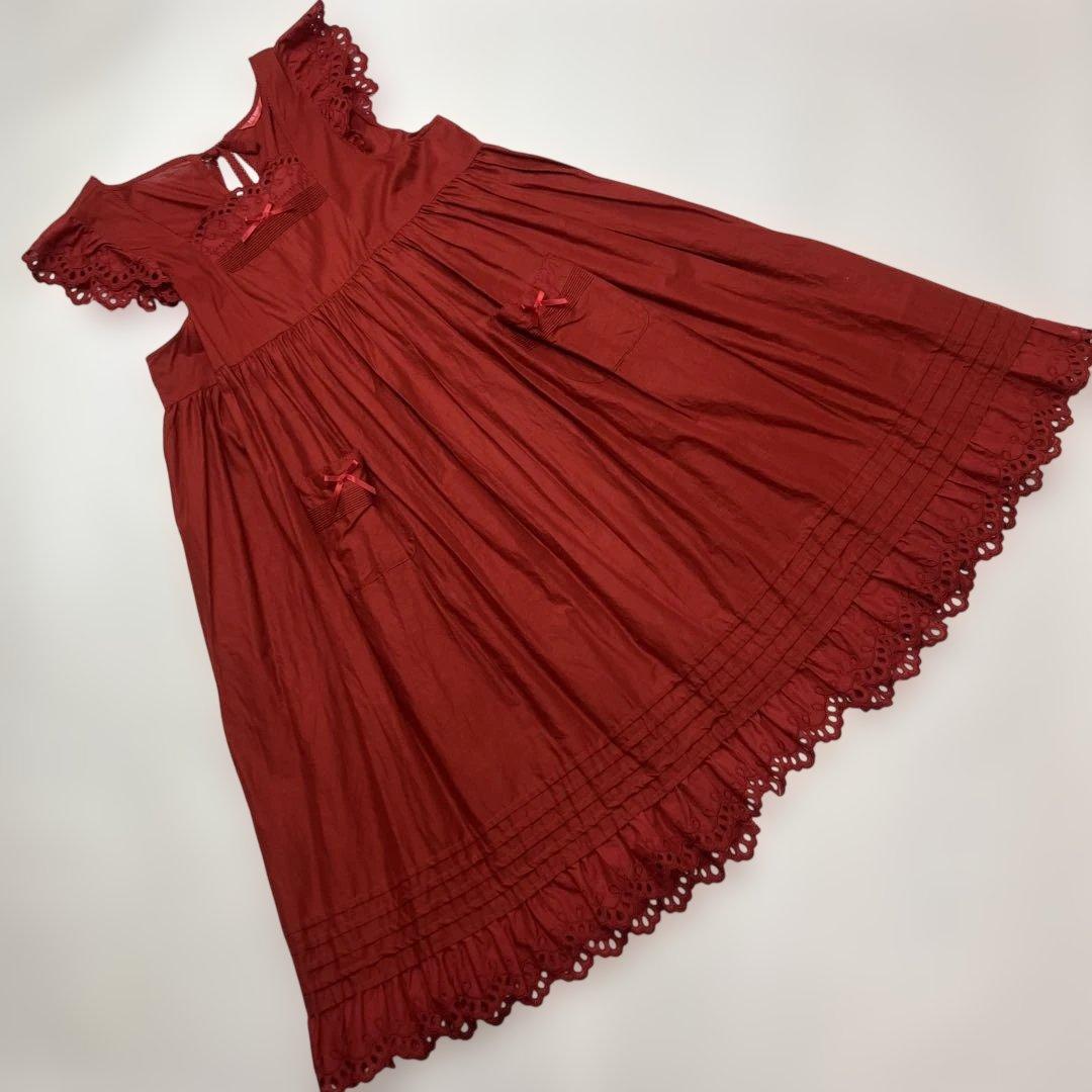 【美品】ピンクハウス 赤 豪華綿ローンタブリエ/2024年 春 美品】ピンクハウス 赤 豪華綿ローンタブリエ/2024年 春 試着のみ