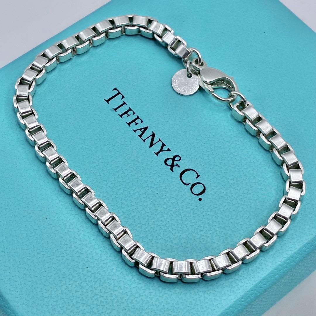 美品】ティファニー ベネチアン ブレスレット 17cm シルバー