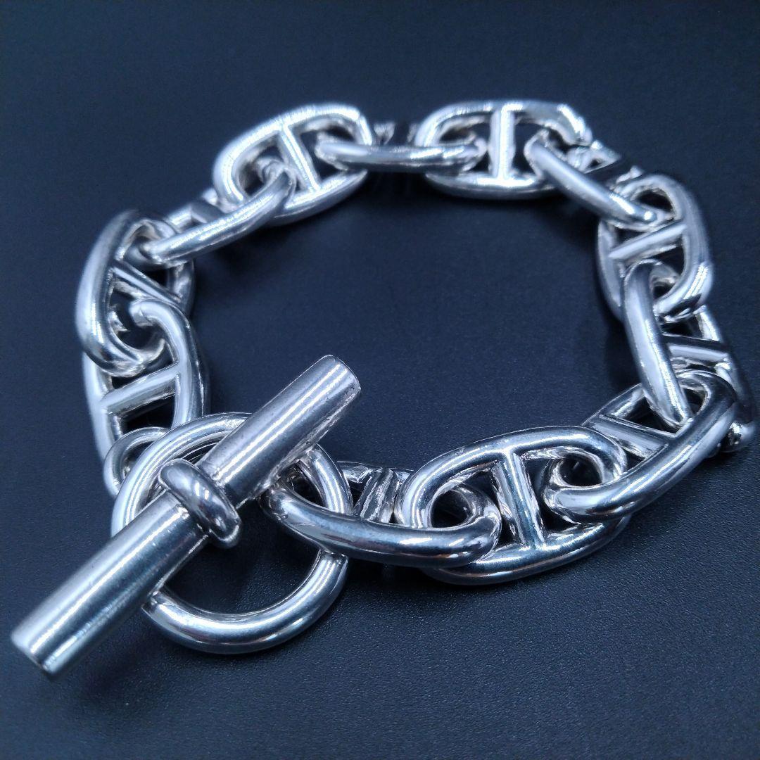 シェーヌダンクル シルバー 925 ブレスレット メンズ アンカー