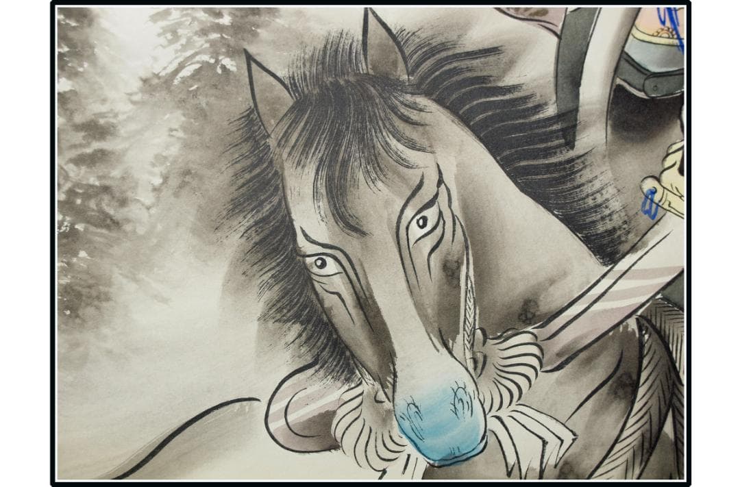 骨董市仕入れ品　日本時代の掛け軸その6　肉筆保証　激安骨董品X1007C3-2