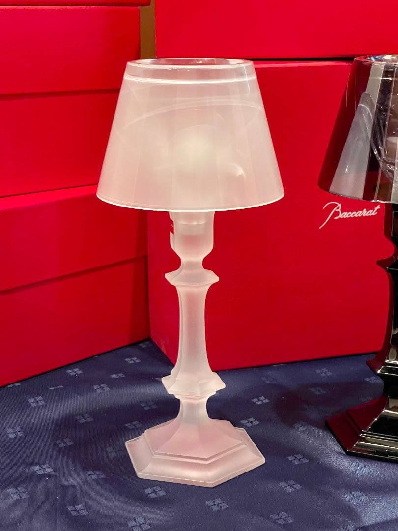 ウッチィ様専用) フロストホワイト バカラ キャンドルスタンド アワ