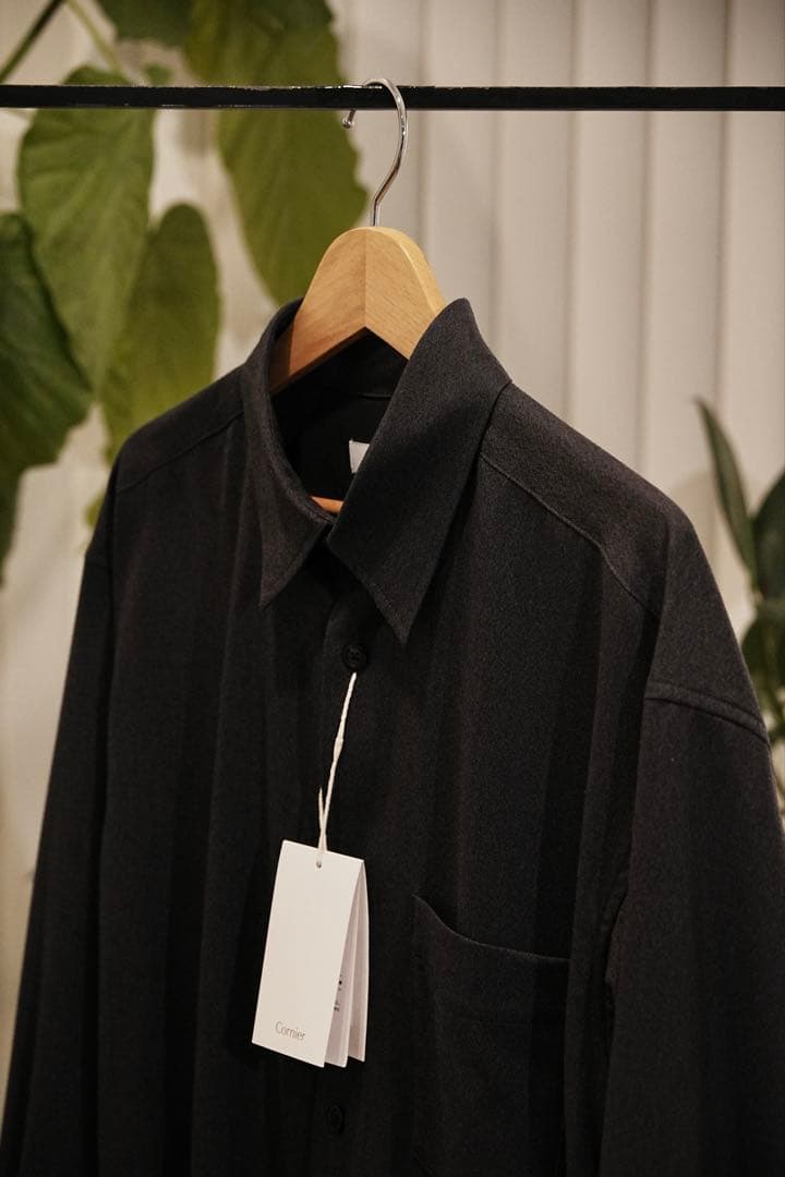 25AW Cornier Super160’s WOOL シャツ Super160's WOOL LIGHT MILLED SHIRTS｜MIX – Cornier