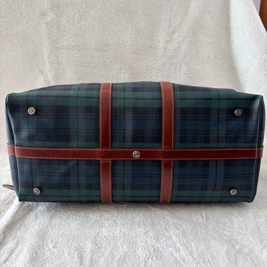 ポロラルフローレン 2WAY PVCレザー ブラックウォッチ ボストンバッグ