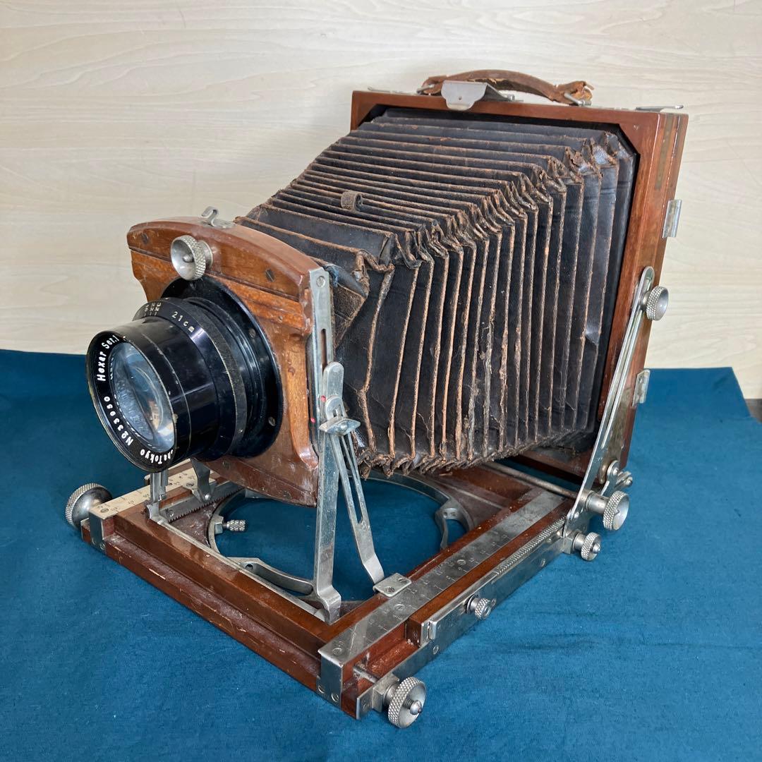 カメラ 蛇腹 大判 木製 ビンテージ 蛇腹カメラ ヴィンテージ 小西六