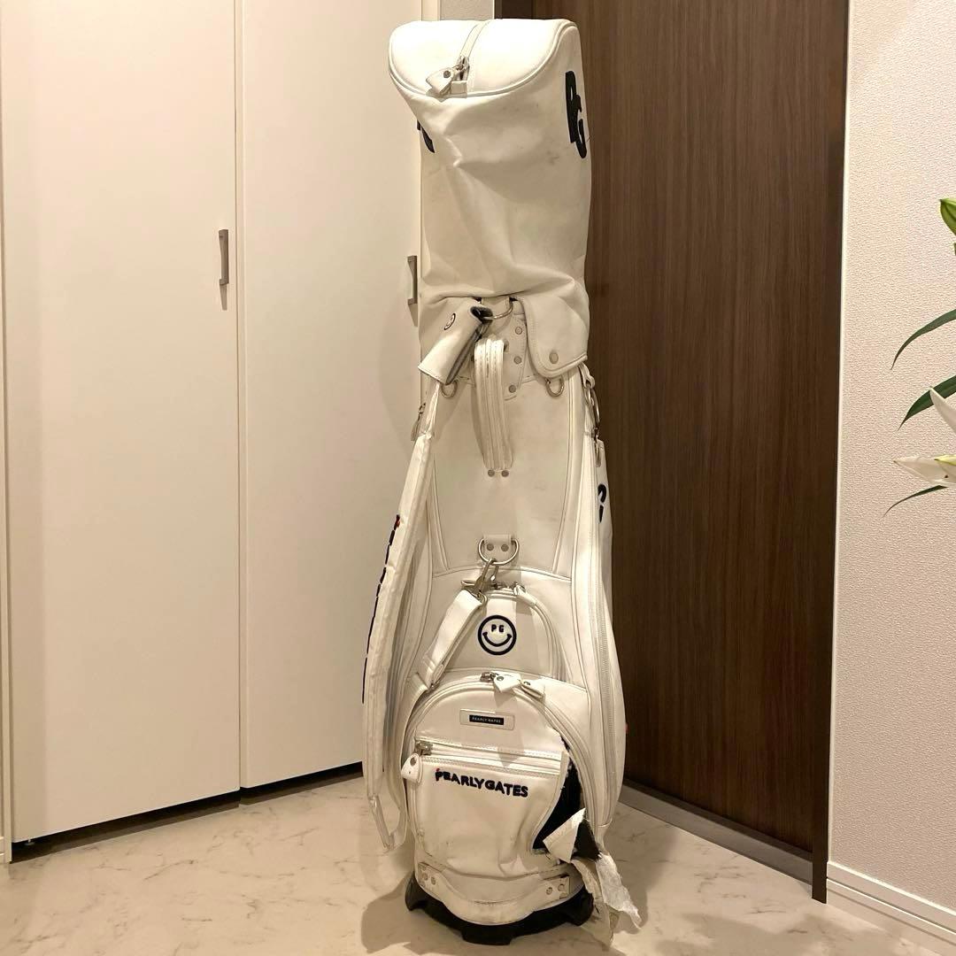 破損部分あり】PEARLY GATES ゴルフバッグ 89 ホワイト - メルカリ