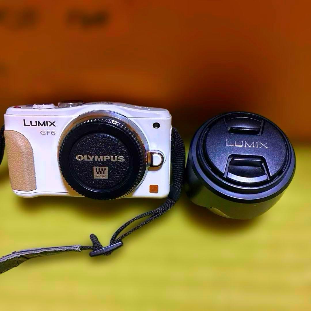 LUMIX DMC-GF6 H-FS1442A OLYMPUSレンズセット Lumix DMC-GF6 ブラック レンズキット H-FS1442A - メルカリ