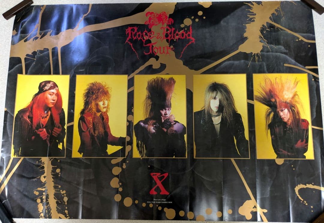 X バンドポスター 6枚セット XJAPAN YOSHIKI 当時物