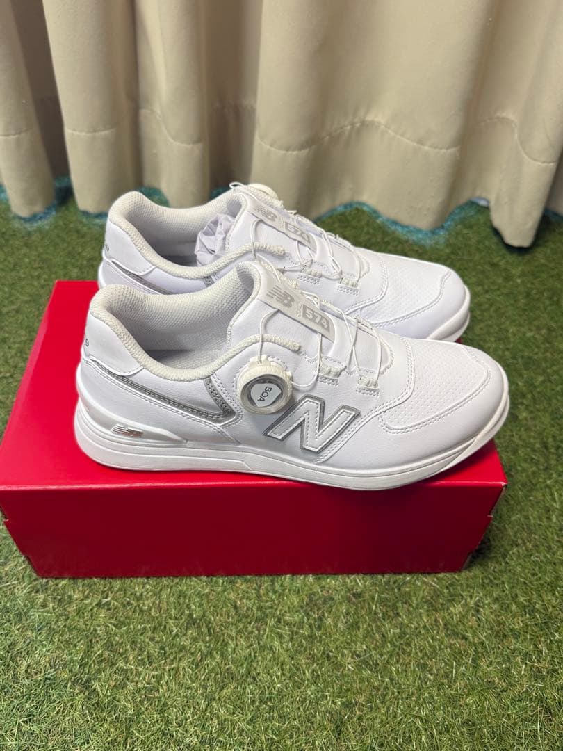 レディース ニューバランス574 ゴルフシューズ 24.5cm スニーカー 女性