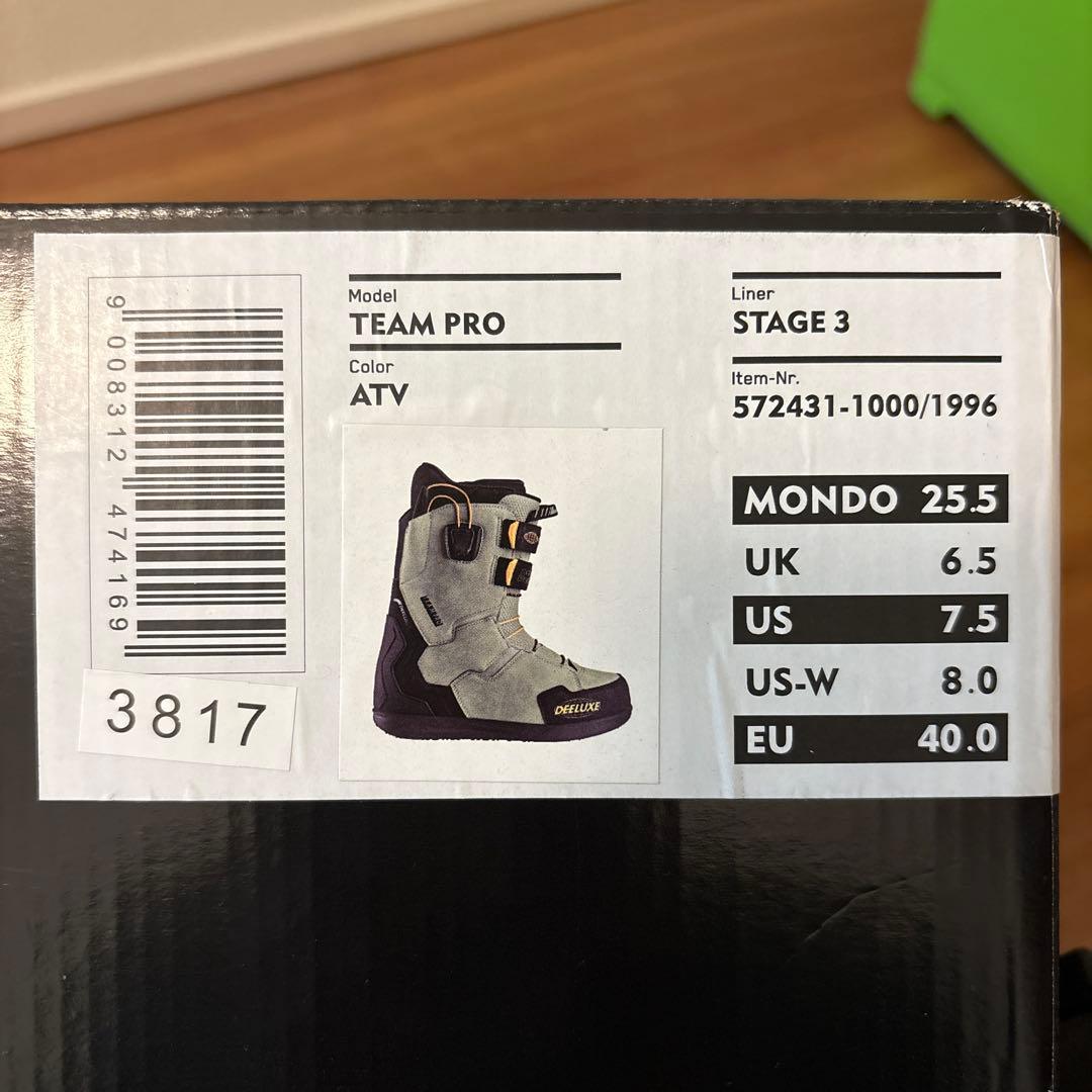 【24-25モデル】DEELUXE TEAM PRO 25.5cm