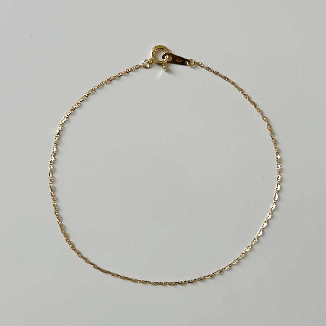 新品 イタリア製 18金 アンカー ブレスレット 18cm 即日発送 - メルカリ