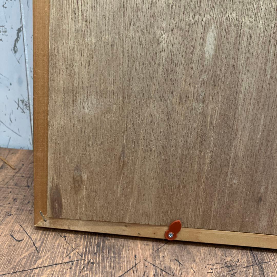 昭和レトロ 木製フレーム 赤富士 富士山 日本画 油絵 アート インテリア