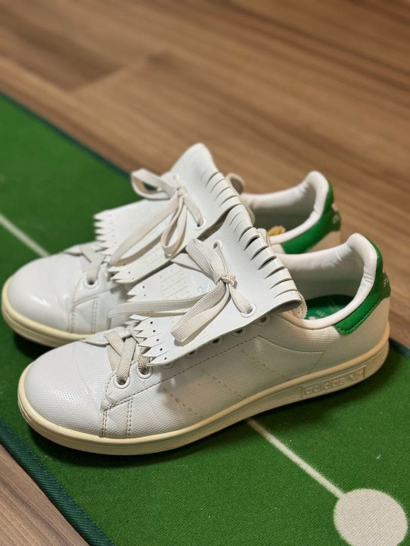 adidas Stan Smith フリンジ付きシューズ Adidas Stan Smith Kermit The Frog Men's Size 10.5 White Green