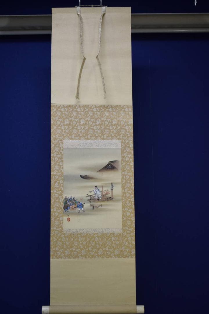 真作/耕山/神事図/布袋屋掛軸HE-894