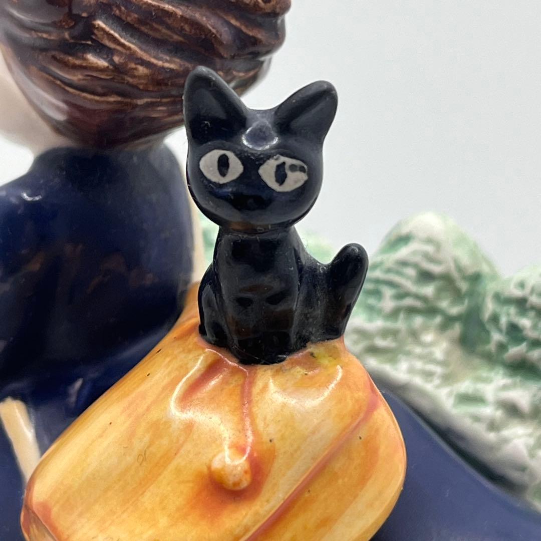 【レア】魔女の宅急便 オルゴール 置物 キキ　ジジ ルージュの伝言 ジブリ　陶器