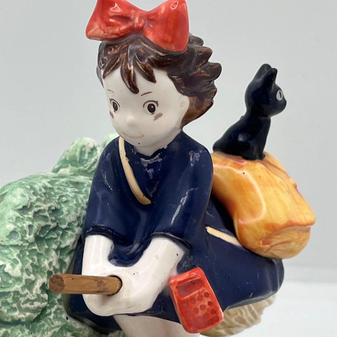 【レア】魔女の宅急便 オルゴール 置物 キキ　ジジ ルージュの伝言 ジブリ　陶器