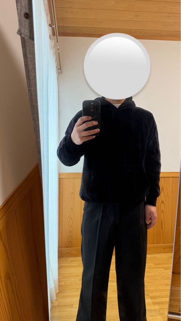 Needles ブラック ベロア フードパーカー M - メルカリ