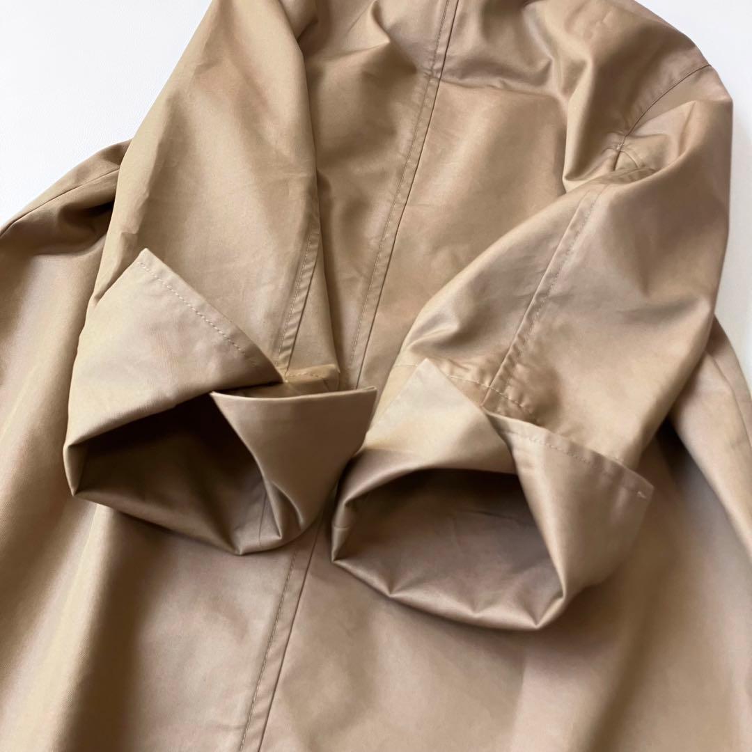 極美品 アクアスキュータム 定価13.2万 Aラインミドルコート ステン