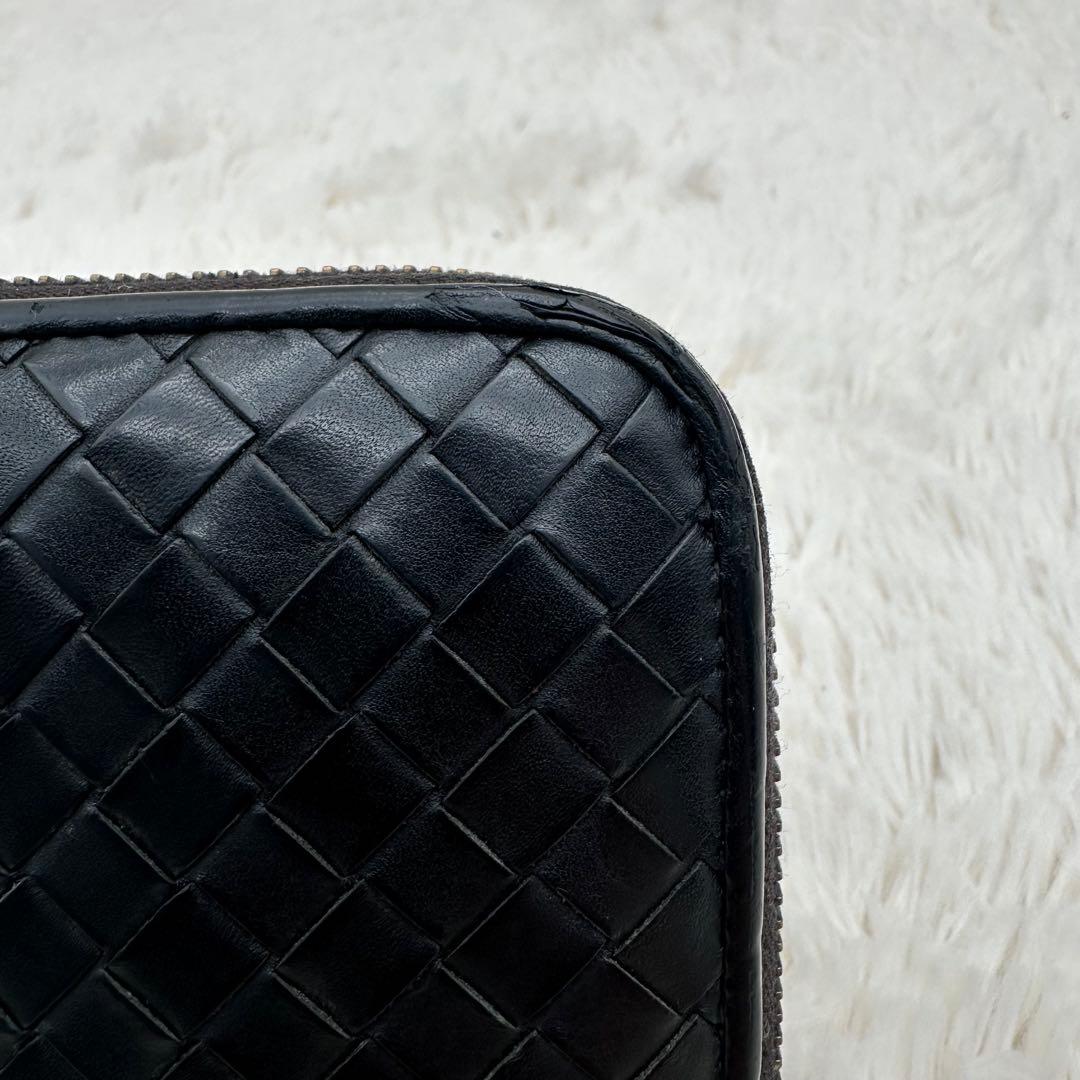 ✨箱あり✨美品 ボッテガ 長財布 ラウンドジップ イントレチャート